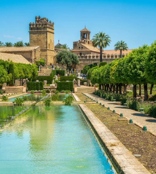 Překrásný Alcazar Los Reyes Cristianos Alcazar Křesťanských Králů Cordobě Andalusii — Stock fotografie