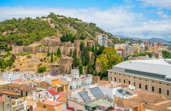 Panoráma Látvány Malaga Gibralfaro Vár Andalúzia Spanyolország — Stock Fotó