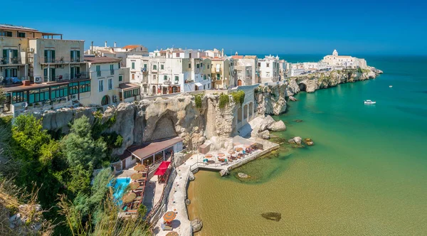 Prachtige Vieste Een Zonnige Zomerdag Gargano Puglia Apulië Zuid Italië — Stockfoto