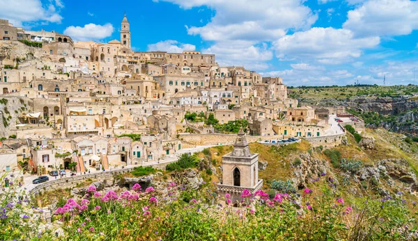 Vista Panorâmica Distrito Sassi Matera Região Basilicata Sul Itália — Fotografia de Stock