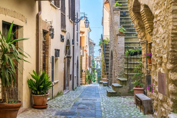 Vyhlídkový Pohled Torri Sabině Krásná Obec Provincii Rieti Lazio Itálie — Stock fotografie