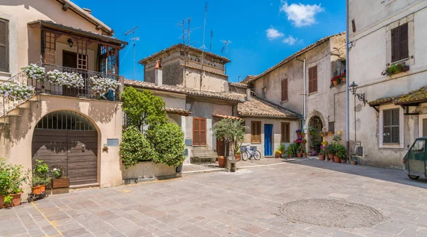 Scenic Sight Bocchignano Beautiful Village Rieti Province Lazio Italy — Stock Photo, Image