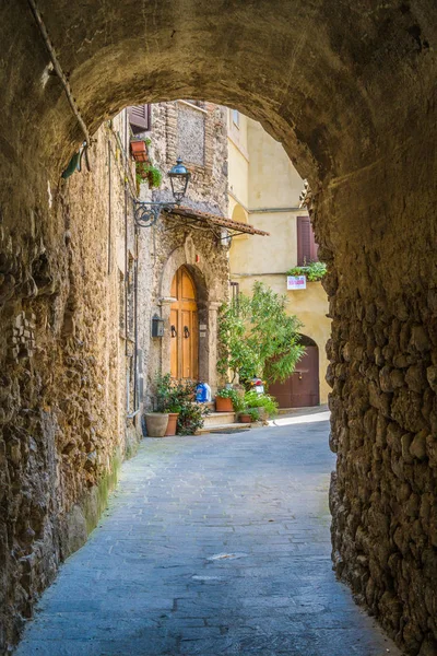 Vista Panorámica Bocchignano Hermoso Pueblo Provincia Rieti Lazio Italia — Foto de Stock