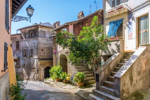 Vista Panorâmica Aldeia Carbognano Província Viterbo Lazio Itália — Fotografia de Stock