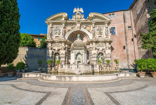 Neptunova Kašna Villa Este Tivoli Lazio Střední Itálie — Stock fotografie