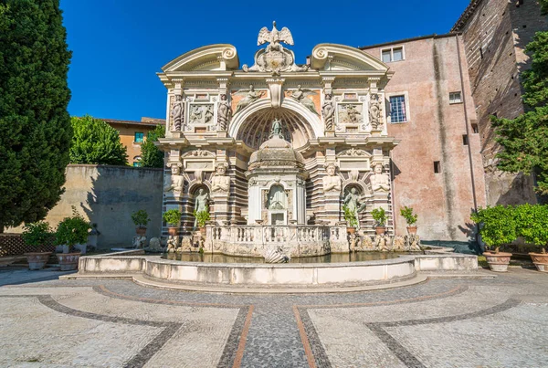 Fuente Neptuno Villa Este Tivoli Lazio Centro Italia —  Fotos de Stock