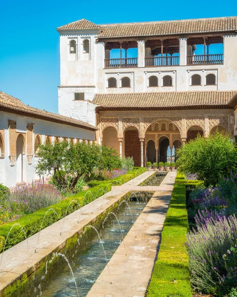 Incredibile Palazzo Generalife Granada Andalusia Spagna — Foto Stock