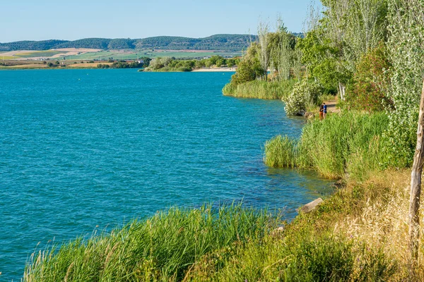 Summer afternoon on the lake of Arcos de la Frontera, province of Cadiz, Andalusia, Spain.