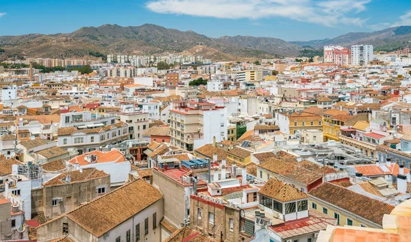 Panoráma Látvány Malaga Katedrális Tető Andalúzia Spanyolország — Stock Fotó