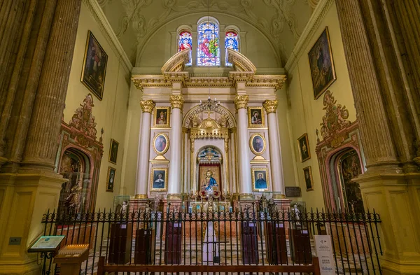 Chapel Cathedral Malaga Basilica Encarnacion Andalusia Spain June 2019 — Stock Photo, Image