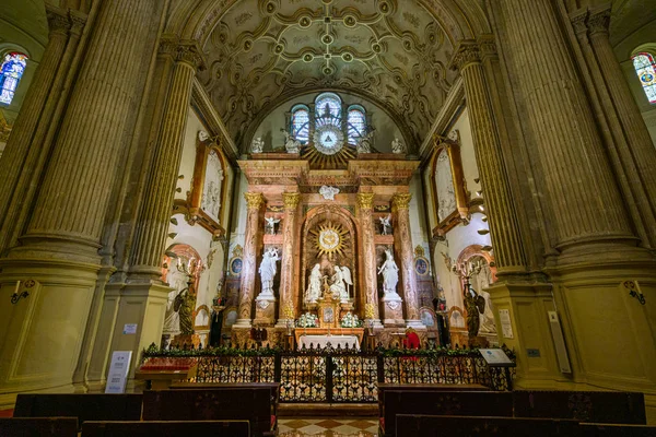 Malaga Katedrali Ndeki Basilica Encarnacion Şapel Endülüs Spanya Haziran 2019 — Stok fotoğraf