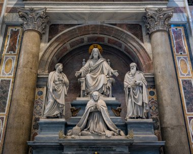 Monument to Pius VIII in Saint Peters Basilica in Rome, Italy. clipart