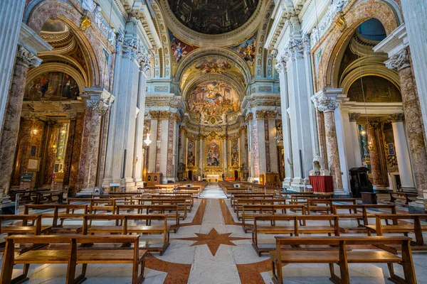 Vista Interior Iglesia San Ignacio Loyola Sant Ignazio Loyola Roma — Foto de Stock