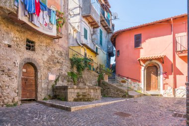 Rocca di Papa 'da manzara, Roma' nın küçük bir kasabası. Lazio, İtalya.