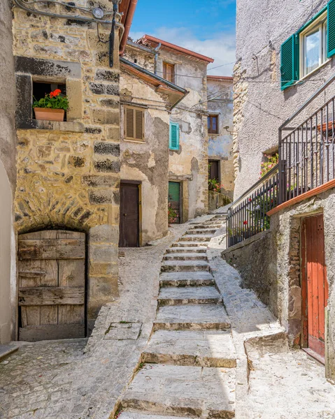 Красивая Деревня Marcetelli Провинции Риети Лацио Италия — стоковое фото