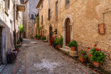 Penna Teverina 'da, Terni iline bağlı güzel bir köy, Umbria, İtalya.