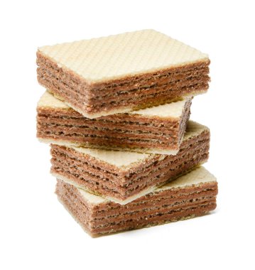 Birkaç gözleme fayans bir yığın yalan. İzole beyaz arka plan.