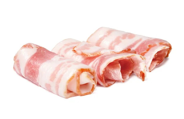 Canecas Bacon Laminadas Fundo Isolado Branco — Fotografia de Stock