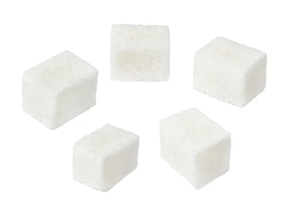 Anlık şeker dilim. Yapısı ve şekli ile çalışır. Arka plan beyaz izole.