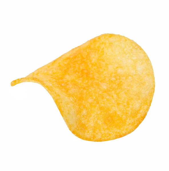Crisp Slice Chips Close White Isolated Background — Stock Photo, Image