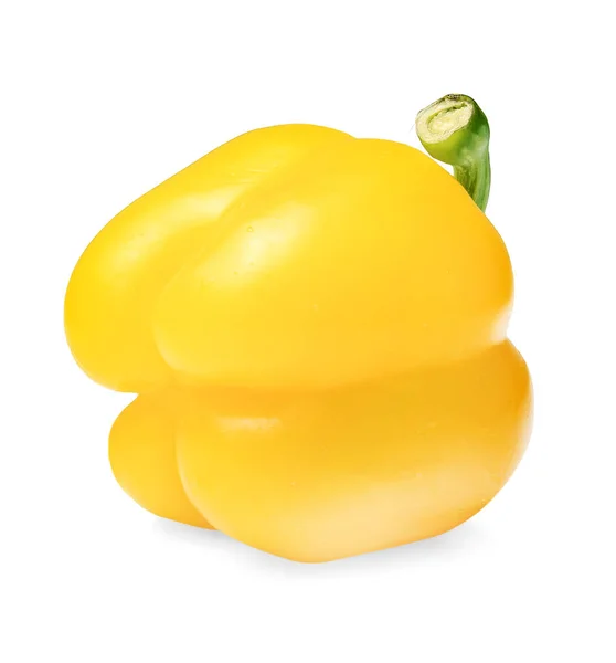 Yellow Bell Pepper White Isolated Background Close Side View — Stock Photo, Image