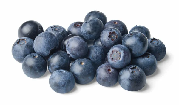 Small Pile Fresh Juicy Blueberries Isolated White Side View — Stock Photo, Image