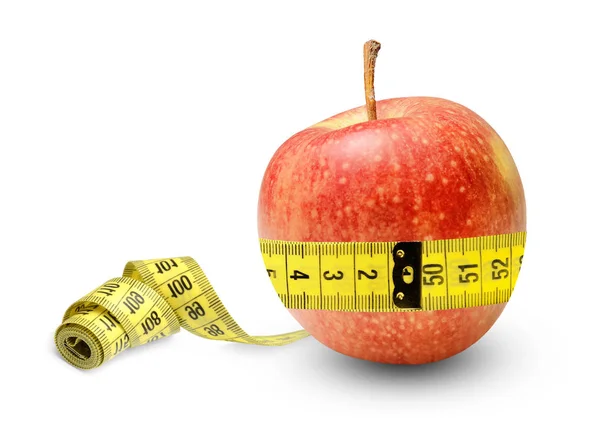 Apple Full Strength Health Measures Its Waist Quite Result Royalty Free Stock Images