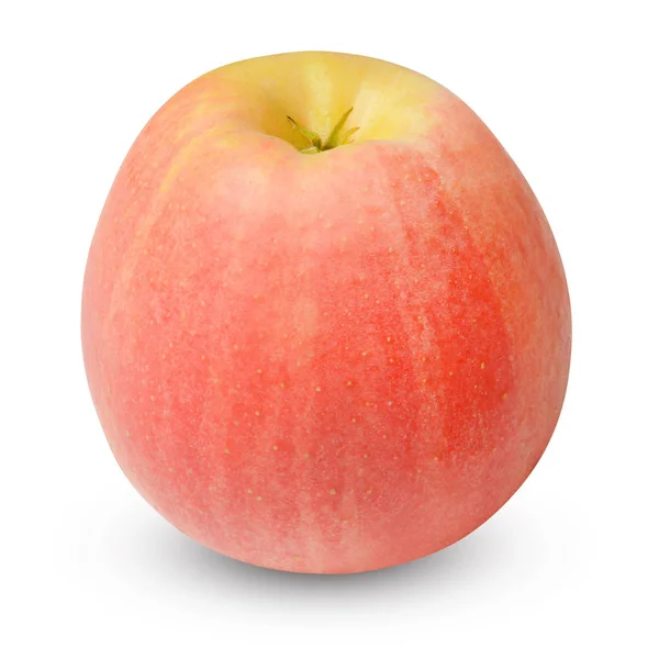Czerwone Jabłko Odizolowane Białym Tle Realistyczny Kolor Kształt Dobra Faktura — Zdjęcie stockowe