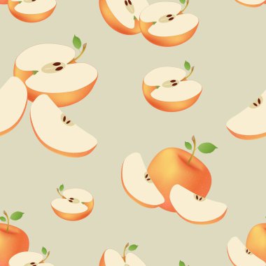 Bej bir arka planda vektör elmasız desen. Tam, yarım ve çeyrek. Kumaşlar, ambalajlar, peçeteler ve çeşitli arka planlar üzerine baskı yapmak için..