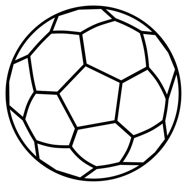 Soccer Ball Outline Kids Coloring Page — Stock Vector