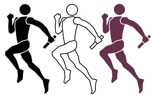Leichtathletik Symbol Zeichen Symbol Auf Weißem Hintergrund — Stockvektor