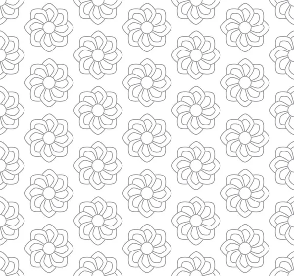 Gray Floral Pattern Seamless Backdrop — Stock Vector