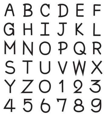 büyük el çizilmiş yazı tipi