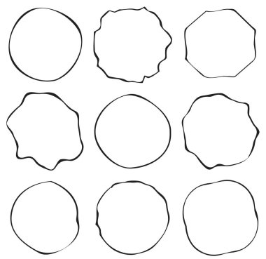 satır cercle metin kutusunu küme - el çizmek vektör set