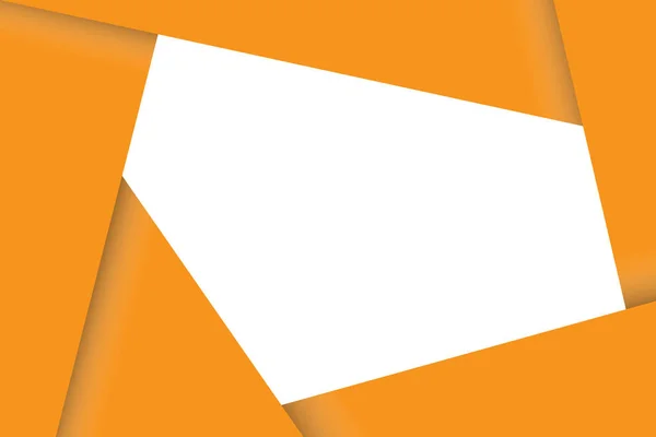 オレンジ重複本文空白のフレームと紙カード — ストックベクタ