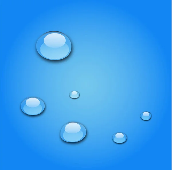 Goutte Eau Sur Fond Bleu Illustration Design — Photo