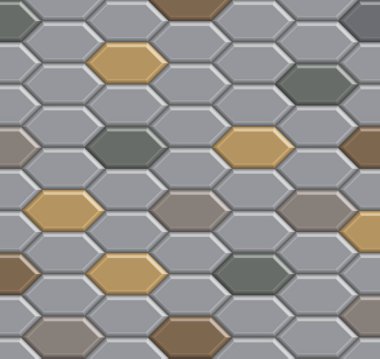 3D tuğla taş yol desen