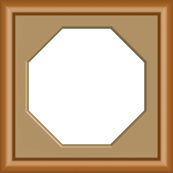 Μοντέρνο Στυλ Των Πλαισίων Ξύλινο Οκτάγωνο Εικονογράφηση Διακόσμηση — Φωτογραφία Αρχείου