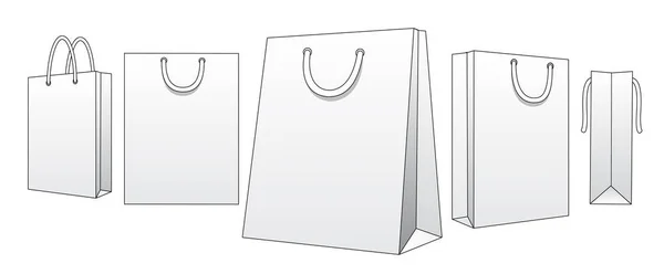 Sac Provisions Papier Blanc — Image vectorielle