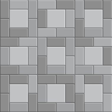 3D tuğla taş döşeme, gri vektör kaldırım, taş yolu doku arka plan