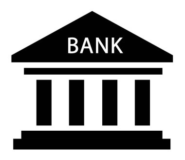 Banka kutsal kişilerin resmi, beyaz arka plan üzerinde basit simge vektör