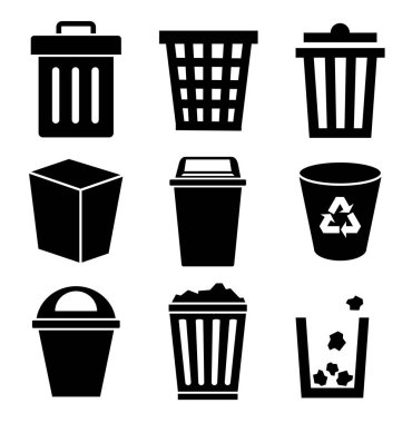 Beyaz arka plan üzerinde ayarla siyah kutusu simgesi