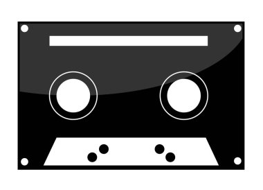 Kaset kaset simgesi beyaz arka plan üzerinde