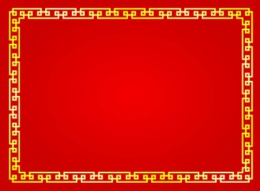 Çin kenarlık çerçeve için tebrik kartı, bellek, yeni yıl, vektör çizim