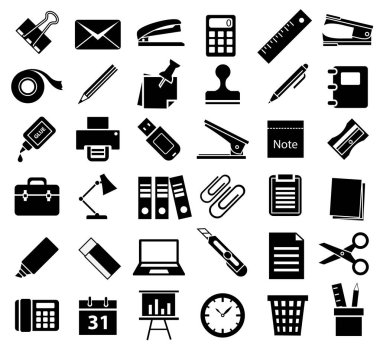 ofis aksesuar Icon set