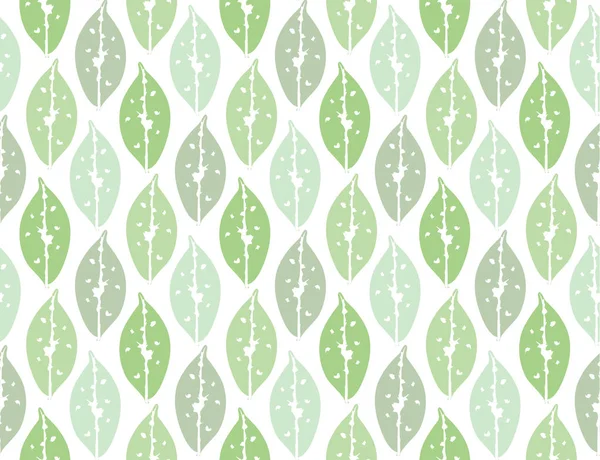 Green Leaves Seamless Pattern Backdrop Art Design Decoration Tropical Illustration — Stock Vector