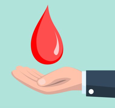 Kan bağışı kavramı elini tutarak işadamı kan teslimi ile