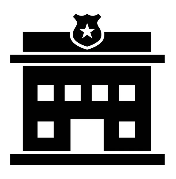 Polizeistation Symbol Auf Weißem Hintergrund — Stockvektor