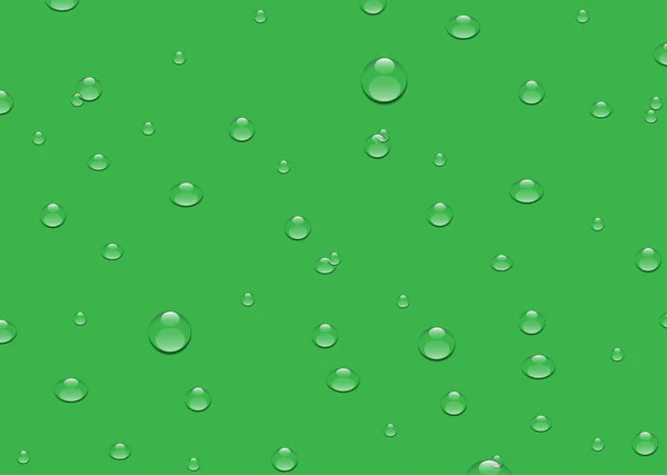 Kapka Vody Zeleném Pozadí Ilustrace Design — Stockový vektor