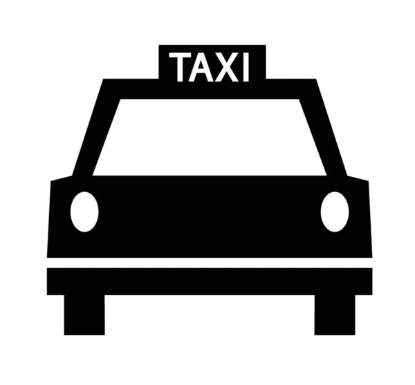 Taxi Symbol Auf Weißem Hintergrund — Stockvektor